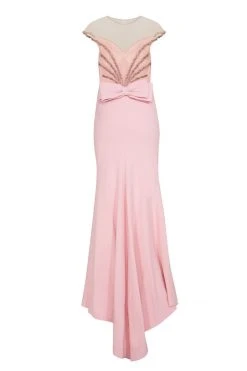 Tarik Ediz - Rhinestone Accented Sheath Gown 50097