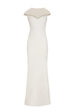 Tarik Ediz - Rhinestone Accented Sheath Gown 50097