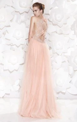 Tarik Ediz - Ruched Illusion Jewel Neck Gown 92517 6 Tarik Ediz - Ruched Illusion Jewel Neck Gown 92517