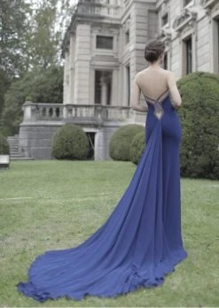 Tarik Ediz - Sleeveless Sheer Long Dress 92747 Formal Gowns