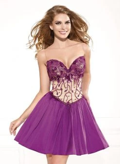 Cocktail Dresses Tarik Ediz - Sleeveless Sweetheart Bow Accented Short Dress 90378