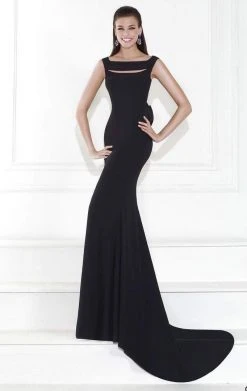 Formal Gowns Tarik Ediz - Square Neck Evening Gown 92581