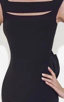 Formal Gowns Tarik Ediz - Square Neck Evening Gown 92581