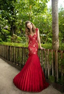 Formal Gowns Tarik Ediz - Taffeta Trumpet Gown 92680 10 Formal Gowns Tarik Ediz - Taffeta Trumpet Gown 92680