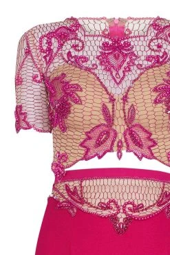 Formal Gowns Tarik Ediz - Two Piece Beaded Mermaid Dress 50108