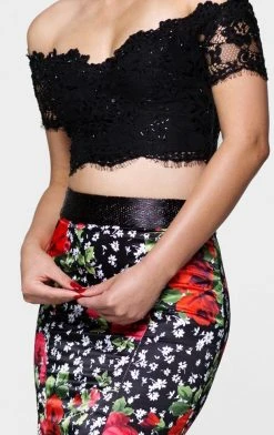 Formal Gowns Tarik Ediz - Two Piece Floral Dress 50029