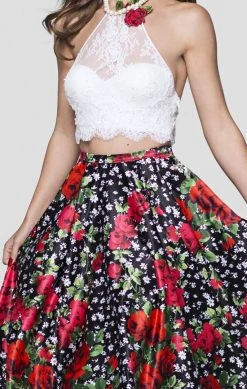 Tarik Ediz - Two-Piece Floral Gown 50038