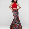 Formal Gowns Tarik Ediz - Two Piece Halter Gown 50034