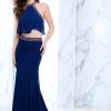 Formal Gowns Tarik Ediz - Two-Piece Halter Neck Dress 50105