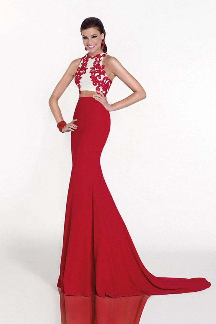Formal Gowns Tarik Ediz - Two-Piece Halter Neck Gown 92562 3 Formal Gowns Tarik Ediz - Two-Piece Halter Neck Gown 92562