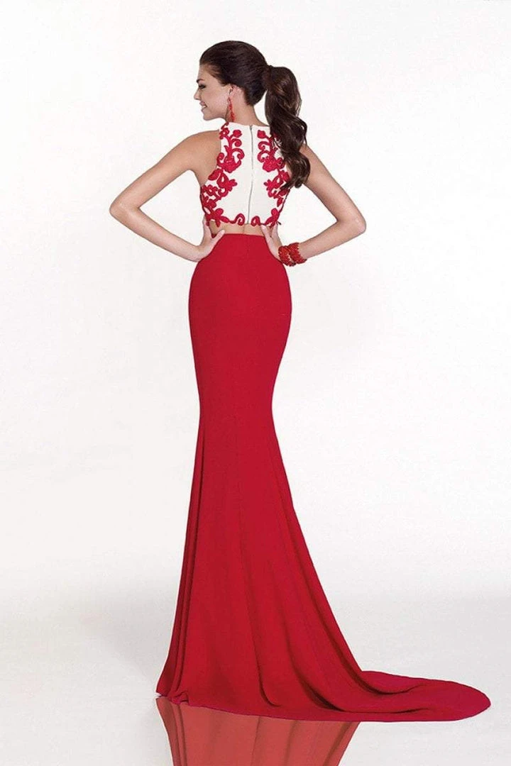 Formal Gowns Tarik Ediz - Two-Piece Halter Neck Gown 92562 4 Formal Gowns Tarik Ediz - Two-Piece Halter Neck Gown 92562