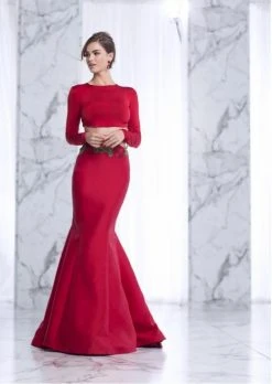Formal Gowns Tarik Ediz - Two Piece Long Dress 50035