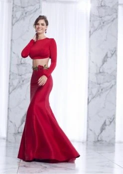 Formal Gowns Tarik Ediz - Two Piece Long Dress 50035