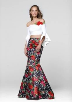 Tarik Ediz - Two-Piece Mermaid Gown 50040