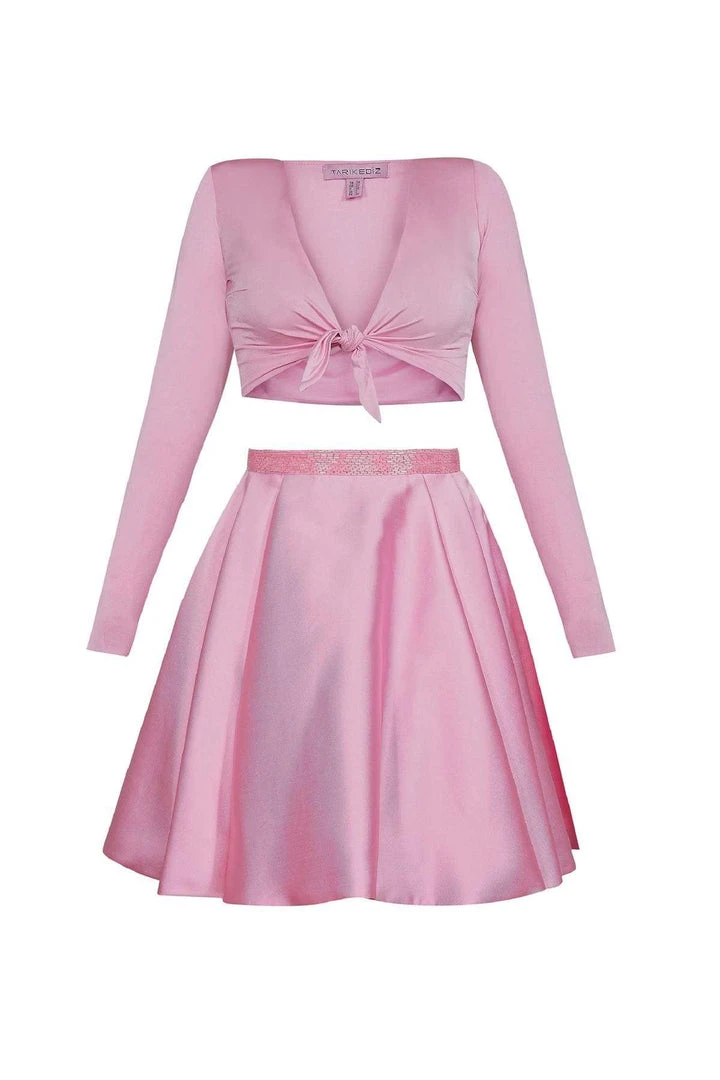 Cocktail Dresses Tarik Ediz - Two-Piece V-Neck A-line Dress 50005 10 Cocktail Dresses Tarik Ediz - Two-Piece V-Neck A-line Dress 50005