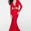 Formal Gowns Tarik Ediz - Two Piece V-Neck Mermaid Dress 50031