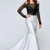Tarik Ediz - Two-Toned Off-Shoulder Long Gown 93116 1 Tarik Ediz - Two-Toned Off-Shoulder Long Gown 93116