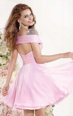 Tarik Ediz - V-Neck A-Line Dress 90386 Cocktail Dresses