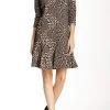 Taylor - 5641M Geometric Print Jacquard Dress Cocktail Dresses