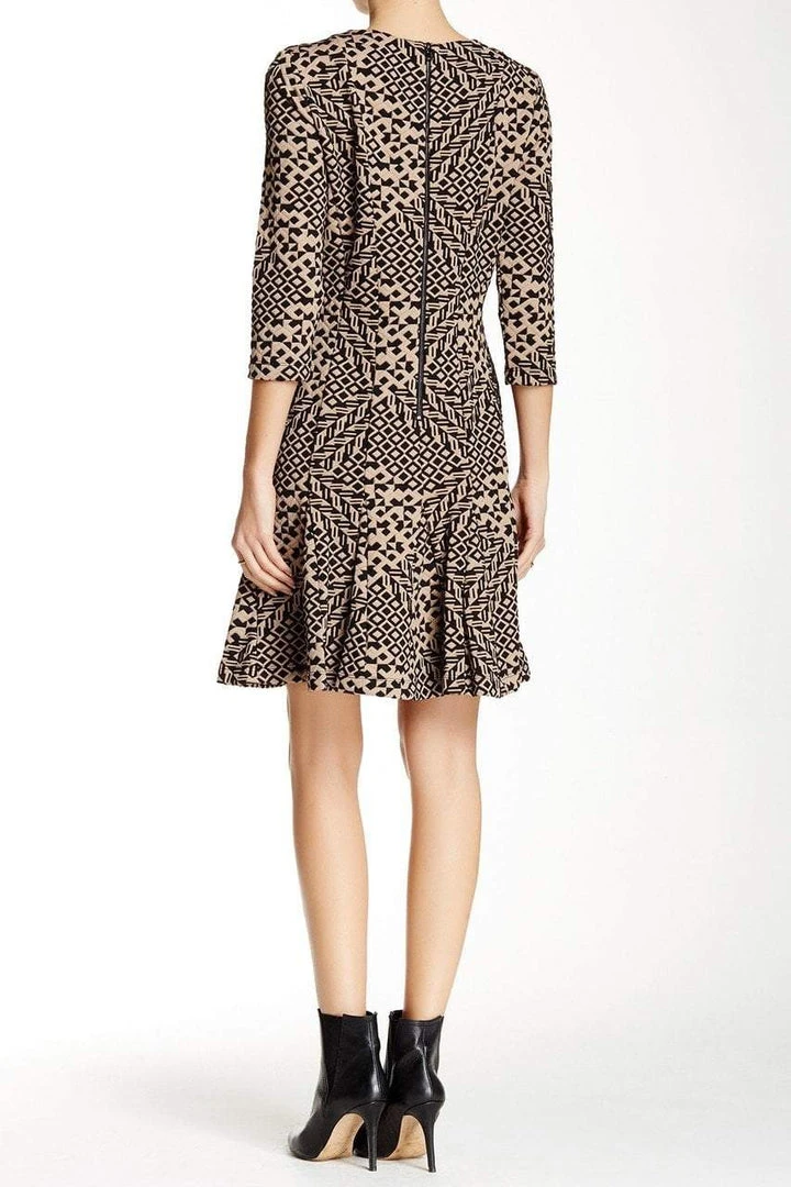 Taylor - 5641M Geometric Print Jacquard Dress Cocktail Dresses 4 Taylor - 5641M Geometric Print Jacquard Dress Cocktail Dresses