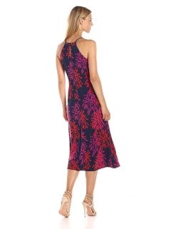 Cocktail Dresses Taylor - 8949M Fern Print Jersey Dress