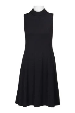 Taylor - 9256M Turtle Neck Cutout Back A-Line Dress Cocktail Dresses 9 Taylor - 9256M Turtle Neck Cutout Back A-Line Dress Cocktail Dresses