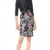Taylor - 9344M Floral Print Bateau Scuba Sheath Dress Cocktail Dresses