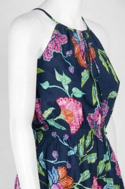 Taylor - 9682M Floral Print Tie Keyhole Front Dress Cocktail Dresses