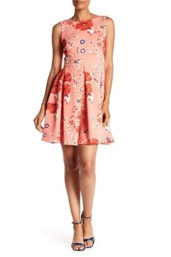 Taylor - 9757MJ Floral Print Short A-Line Dress Cocktail Dresses 11 Taylor - 9757MJ Floral Print Short A-Line Dress Cocktail Dresses