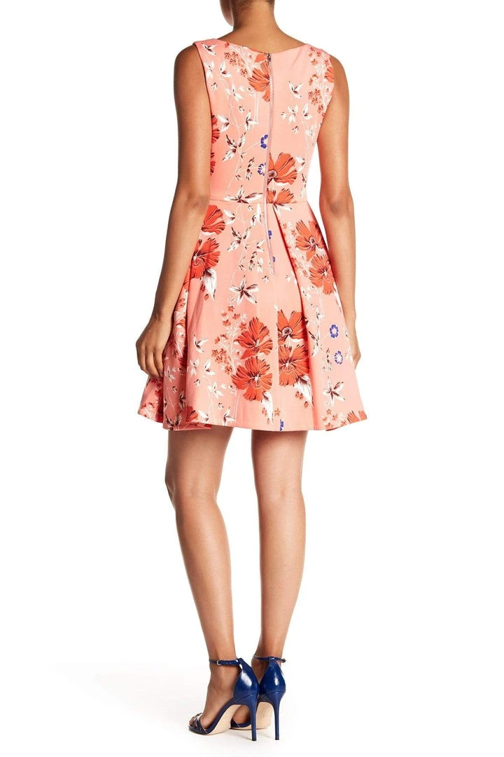 Taylor - 9757MJ Floral Print Short A-Line Dress Cocktail Dresses 6 Taylor - 9757MJ Floral Print Short A-Line Dress Cocktail Dresses