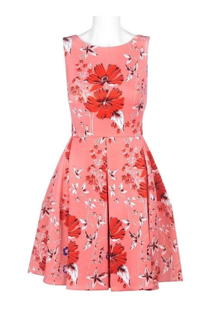 Taylor - 9757MJ Floral Print Short A-Line Dress Cocktail Dresses 7 Taylor - 9757MJ Floral Print Short A-Line Dress Cocktail Dresses