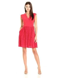 Cocktail Dresses Taylor - Surplice Faux Wrap Dress 8700M