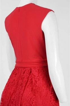 Cocktail Dresses Taylor - Surplice Faux Wrap Dress 8700M