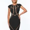 Terani Couture - 151C0202A Jewel Neck Cutout Sheath Dress Cocktail Dresses