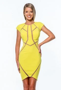 Terani Couture - 151C0202A Jewel Neck Cutout Sheath Dress Cocktail Dresses
