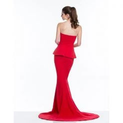 Terani Couture - 151E0447A Strapless Peplum Trumpet Gown Formal Gowns