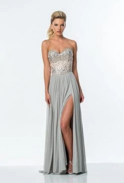 Terani Couture - 151P0036A Sequin Embellished Sweetheart Gown Formal Gowns