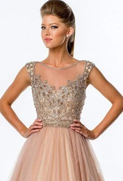 Formal Gowns Terani Couture - 151P0100A Illusion Embellished Ball Gown