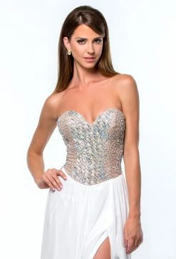 Terani Couture - 151P0382A Strapless Sweetheart Chiffon Gown