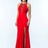Terani Couture - 1521E0369A Embellished Halter Neck Sheath Dress 1 Terani Couture - 1521E0369A Embellished Halter Neck Sheath Dress