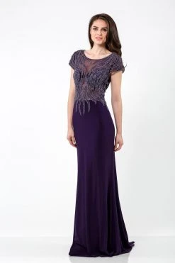 Terani Couture - 1521E0374A Embellished Scoop Neck Sheath Dress 8 Terani Couture - 1521E0374A Embellished Scoop Neck Sheath Dress