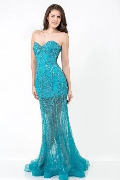 Terani Couture - 1522E0463A Strapless Sweetheart Sheath Dress Formal Gowns