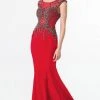 Formal Gowns Terani Couture - 1522E0466A Shimmering Stone Embellished Trumpet Gown