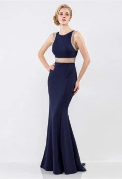 Formal Gowns Terani Couture - 1525E0928A Embellished Jewel Neck Sheath Dress