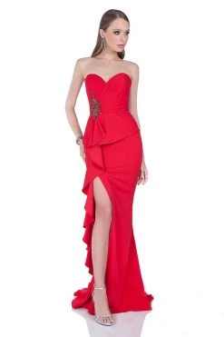 Terani Couture - 1611E0188A Strapless Sweetheart Peplum Gown Formal Gowns