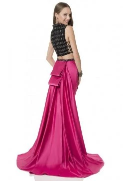 Terani Couture - 1611P1367A Ribbon Accented Panel Gown Formal Gowns