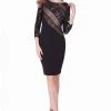 Terani Couture - 1623C1376 Lace Bateau Neck Sheath Dress 1 Terani Couture - 1623C1376 Lace Bateau Neck Sheath Dress
