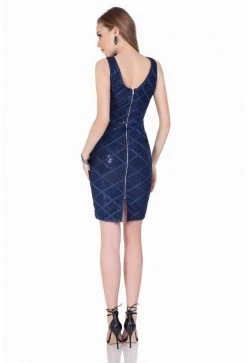 Terani Couture - 1623C1410 Sequined Bateau Neck Sheath Dress Cocktail Dresses