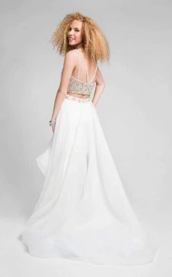 Terani Couture - 1711P2692 Two Piece Embellished High Low Dress