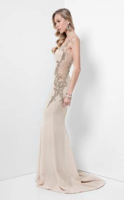 Terani Couture 1712E3268 Ornate Paneled Mermaid Gown - 1 Pc Champagne In Size 4 Available Formal Gowns 10 Terani Couture 1712E3268 Ornate Paneled Mermaid Gown - 1 Pc Champagne In Size 4 Available Formal Gowns